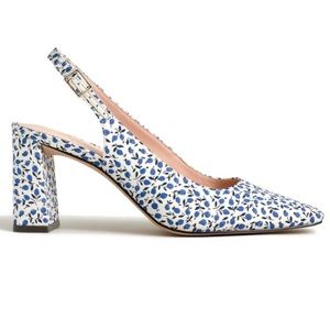 J. Crew | NWOB Liberty Blue Floral Slingback Heels